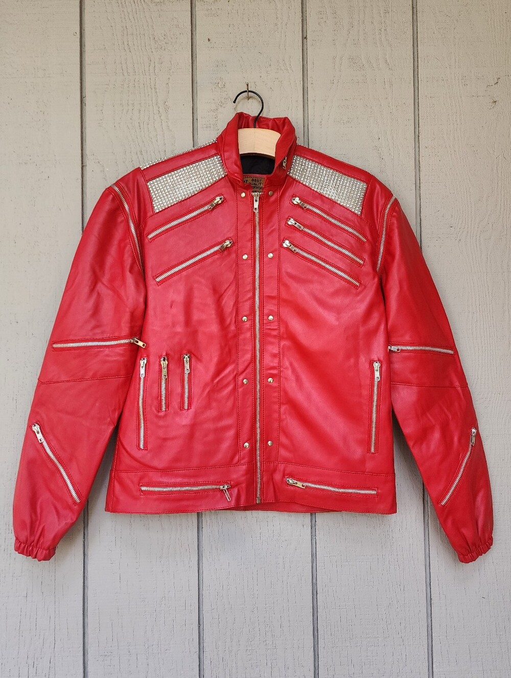 Faux Leather TLW Michael Jackson Beat It Style Jacket Sz XS